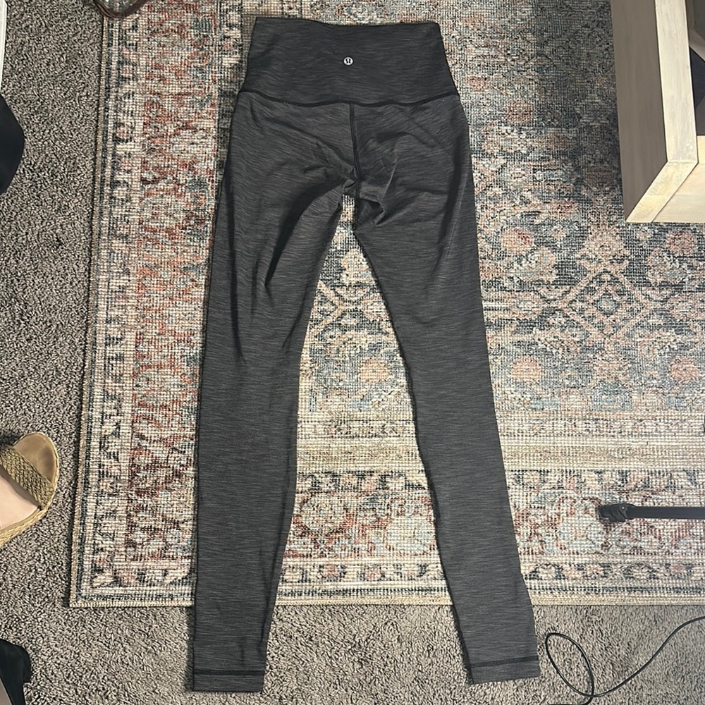 Gray High-Waisted Leggings